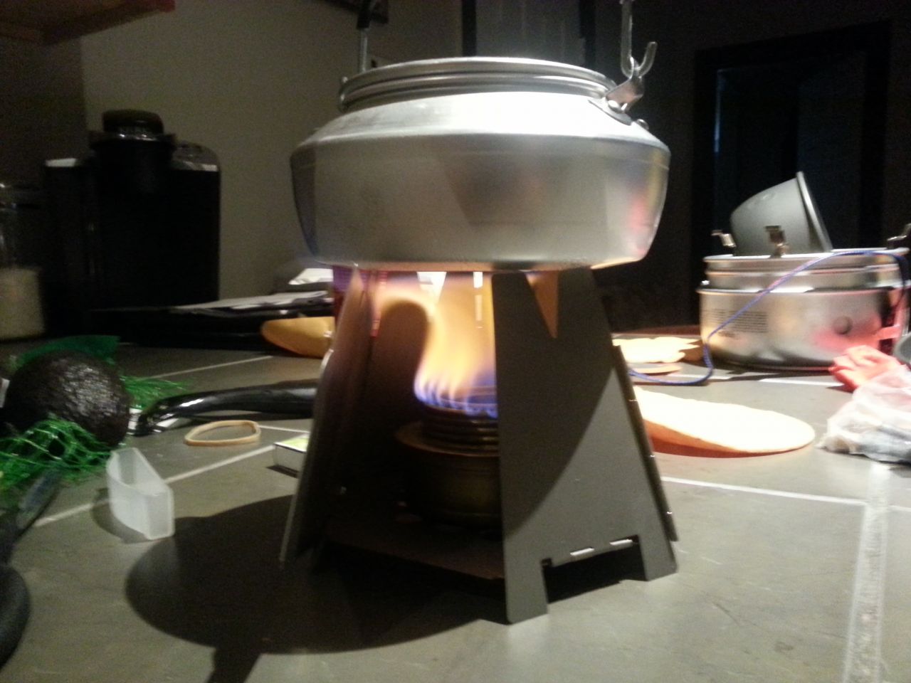 Trangia Stove Within Vargo Hex Titanium