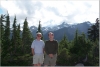 Tom and Bill at 5000 foot level with 10800 ft. Mt.Baker behind them by BillyBob58 in Hammock Landscapes