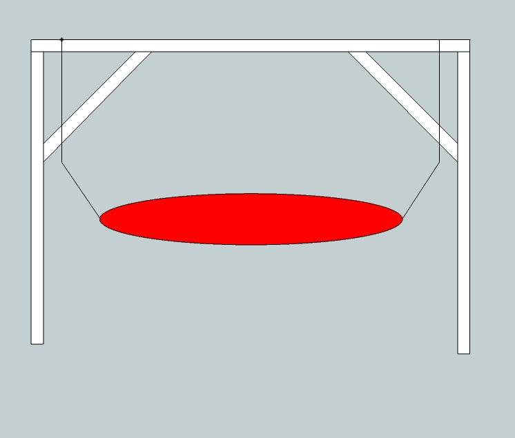 Indoor hammock stand idea.