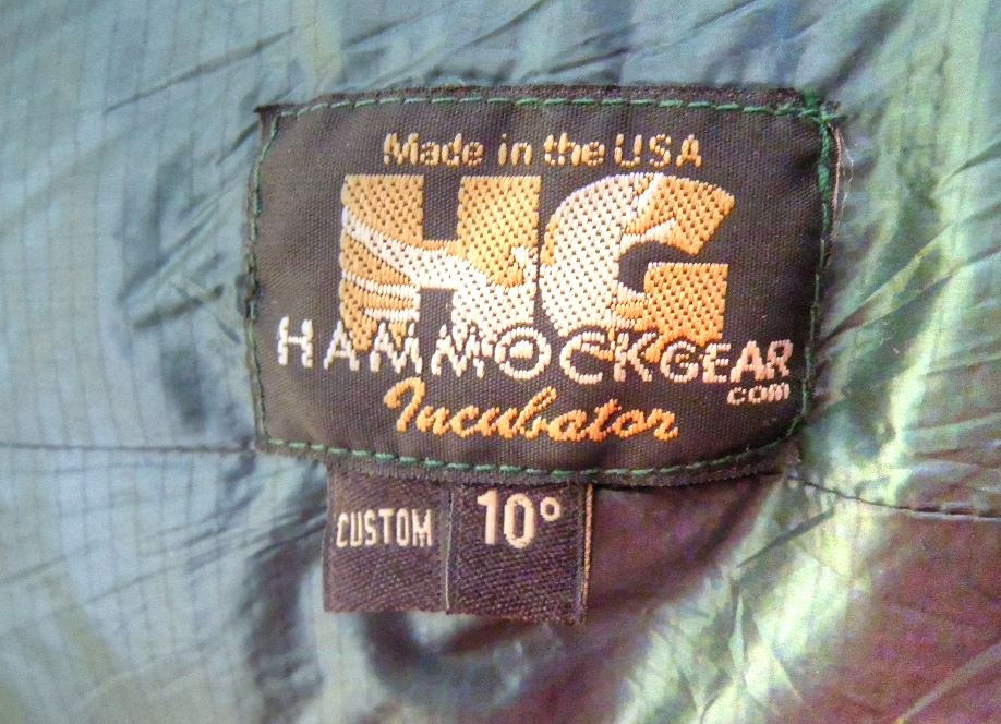 Hammock Gear Incubator 10* tag