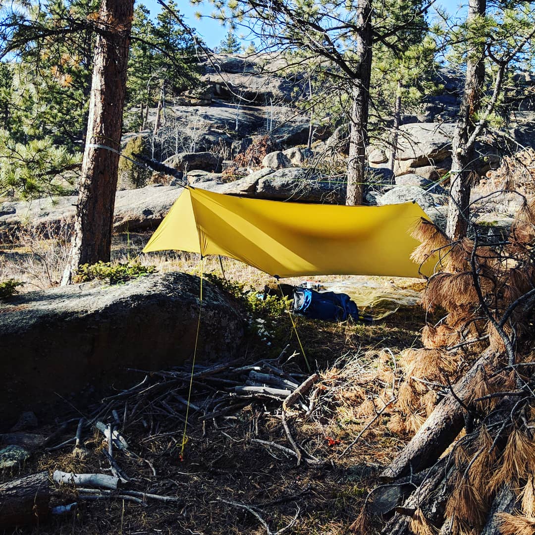 DIY tarp in wild